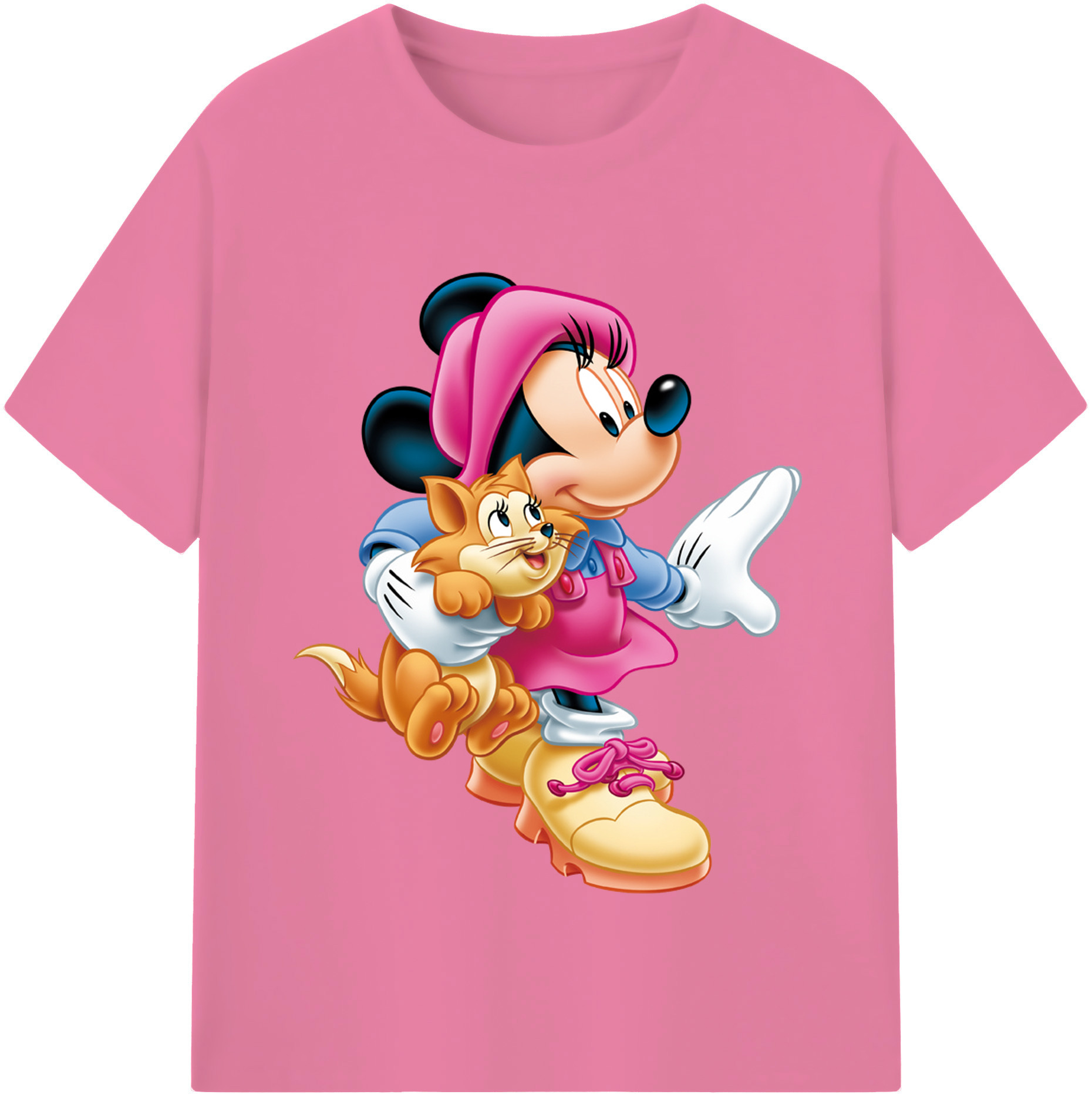 （画像用） ミッキーマウス Mickey Mouse 綿100％半袖Tシャツ（フロントプリント）